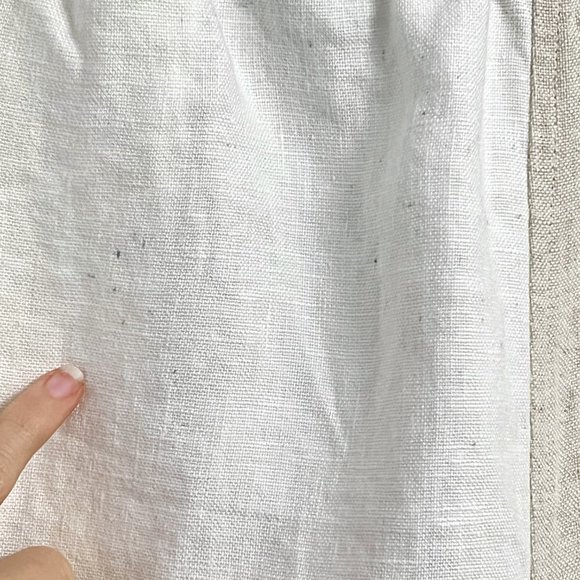 100% linen wide-leg/high-rise/elastic waist pants - Picture 9 of 16